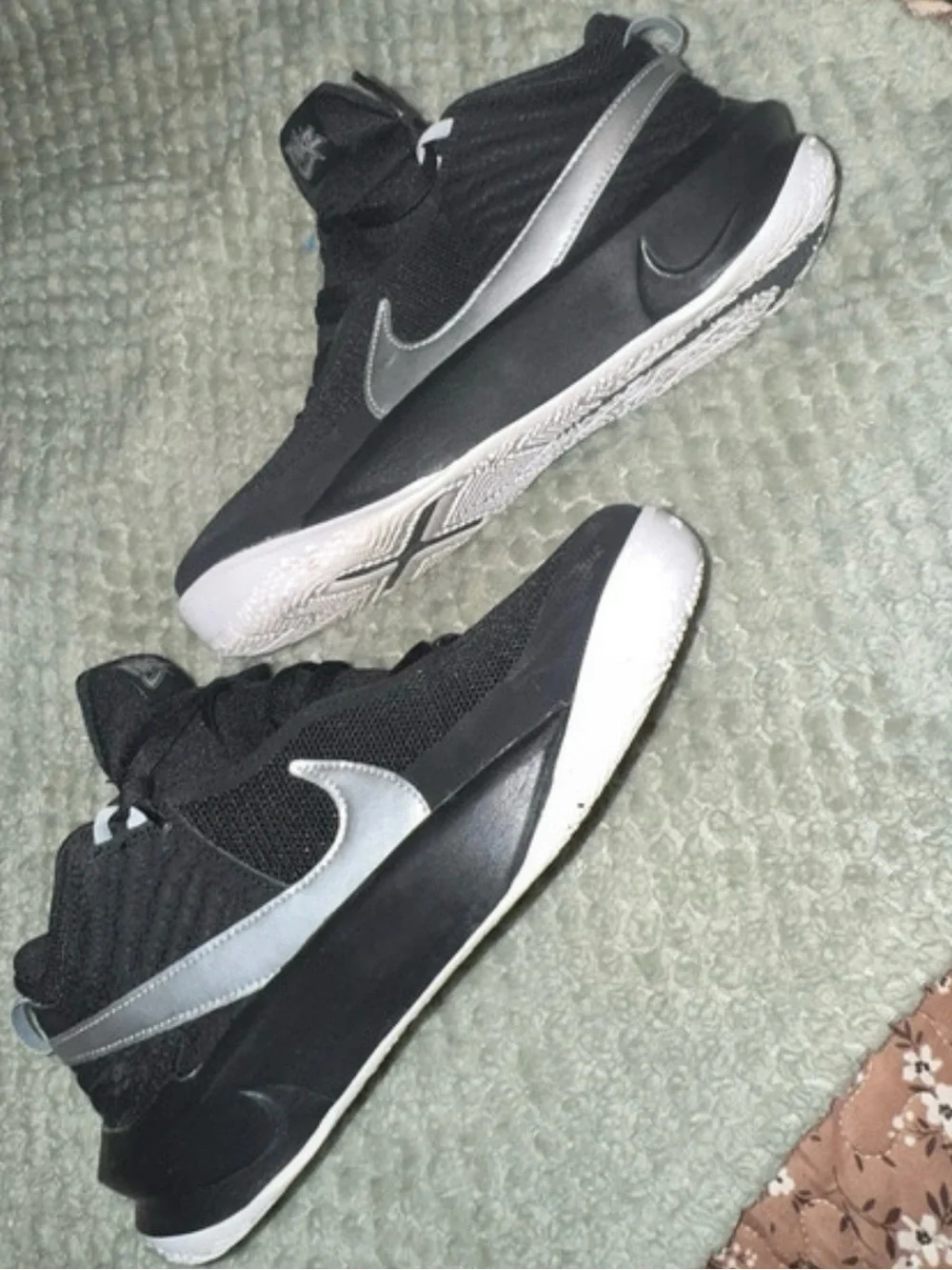 Nike Kids' Nike Black and Silver High-Top Sneakers